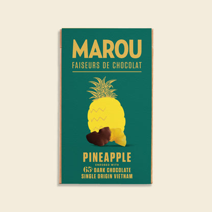 Pineapple Enrobed with 65% Dark Chocolate