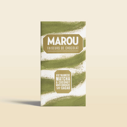 Vietnamese Matcha & Coconut 40% White Chocolate Bar